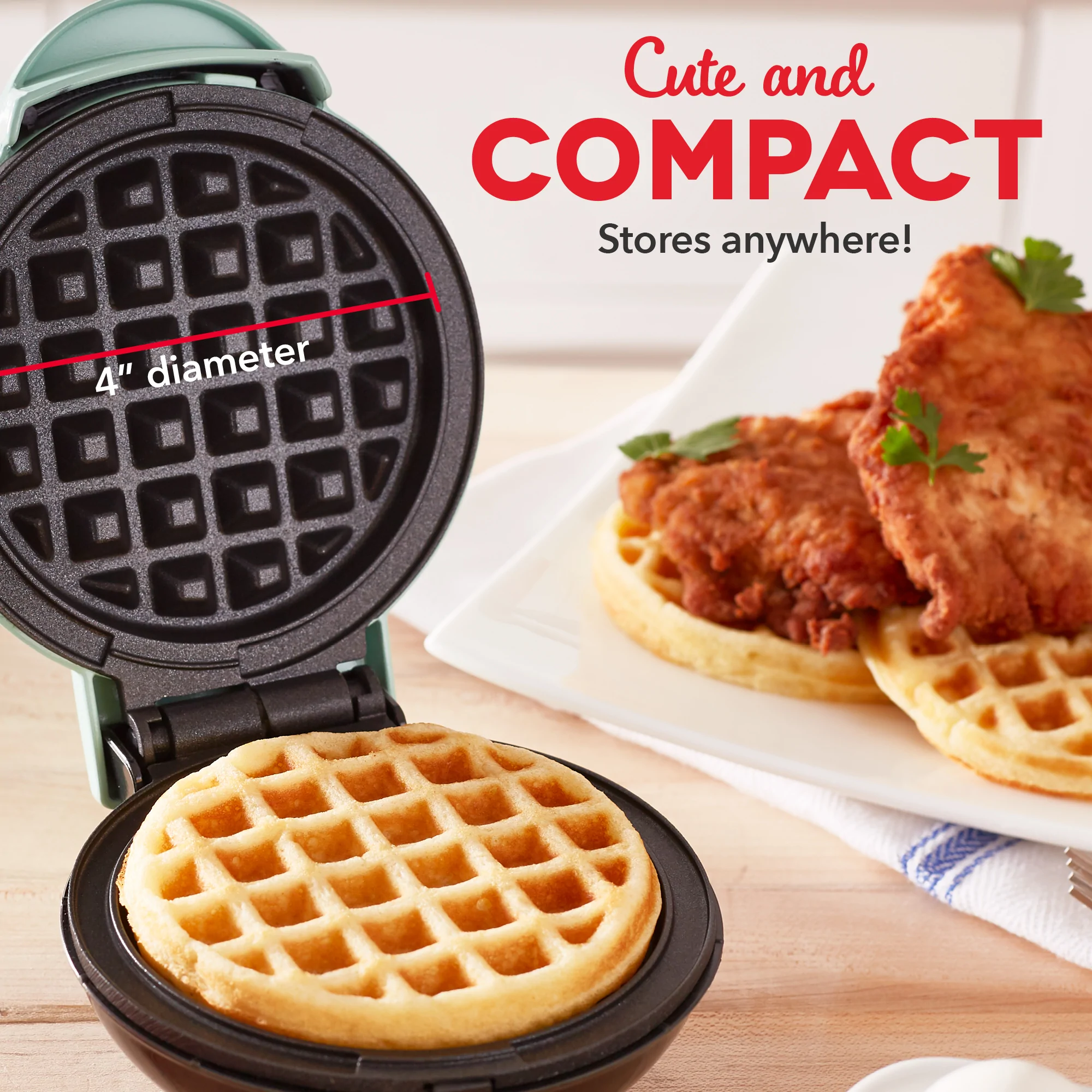 aqua mini waffle maker