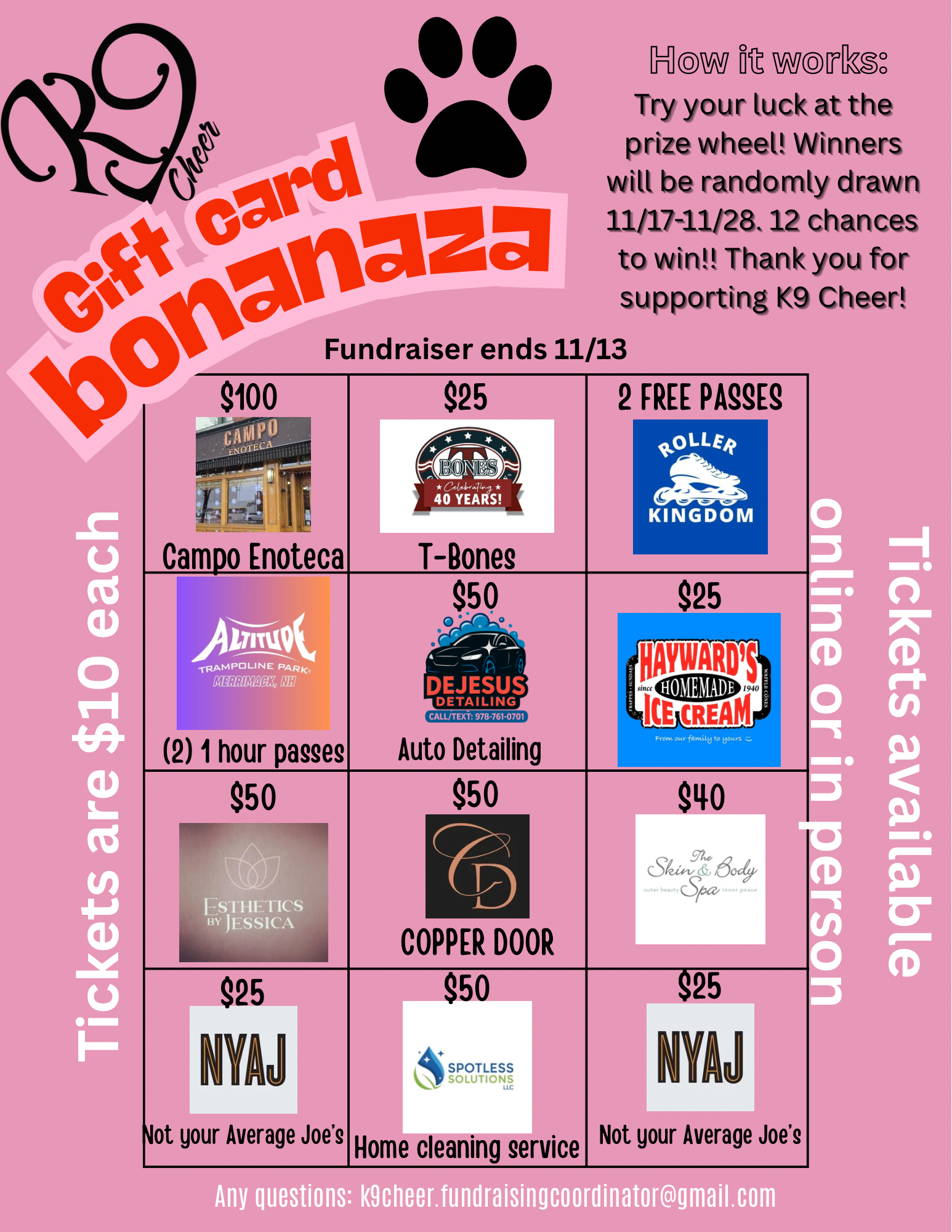 Campaign cover image for Gift card Bonanza