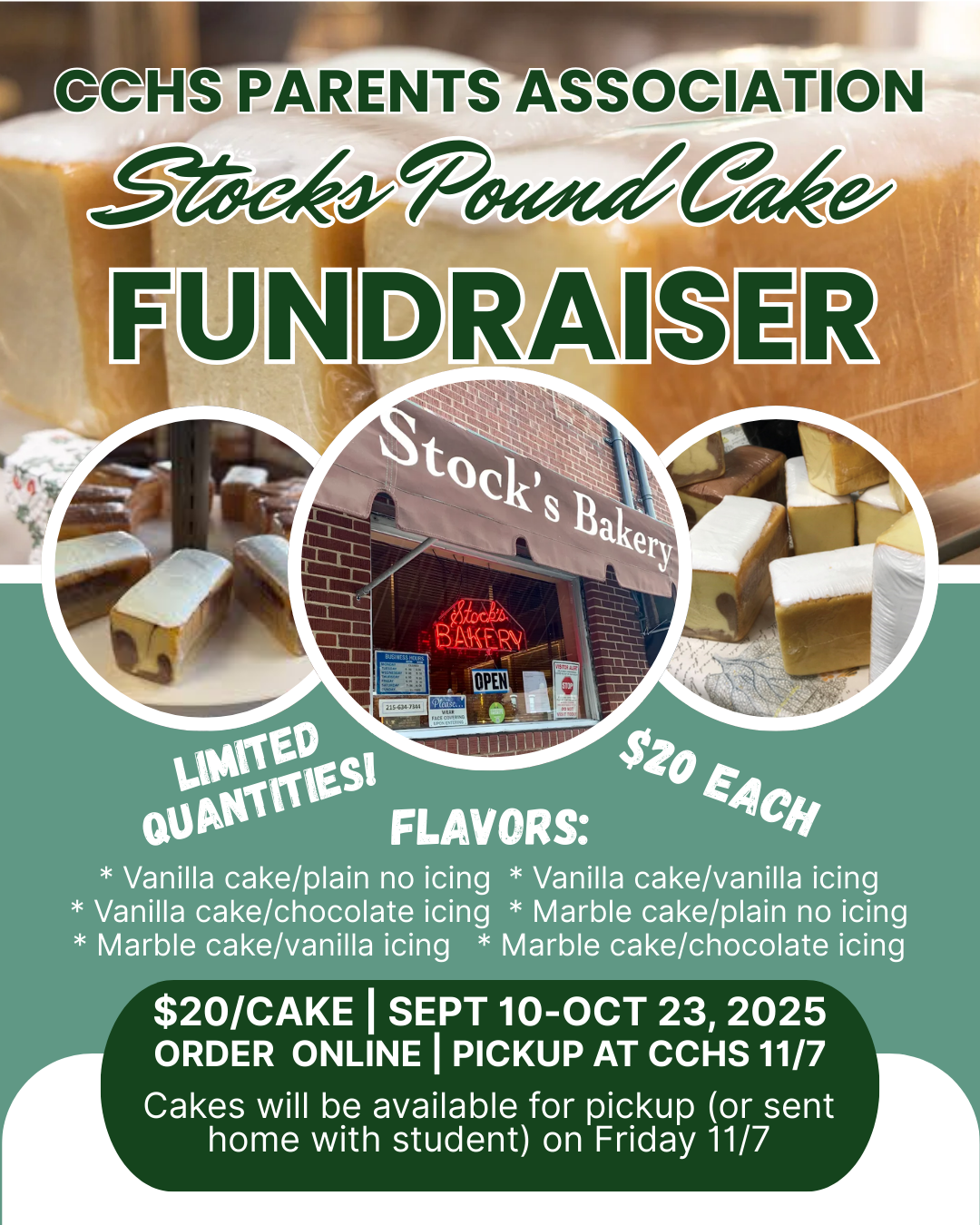 Campaign cover image for Stocks Pound Cake Fundraiser