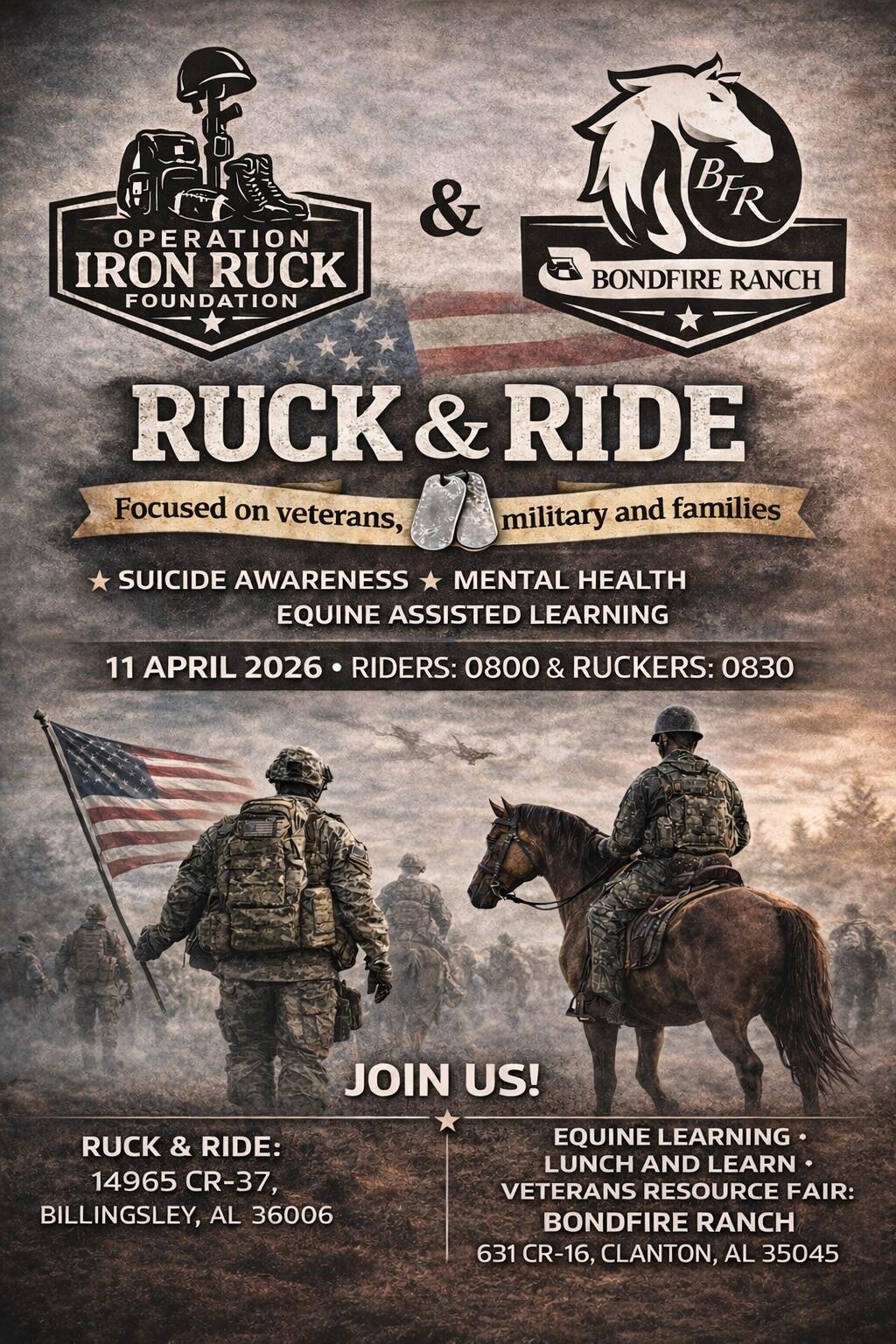 Campaign cover image for Ruck & Ride w/ OIRF & Bondfire Ranch