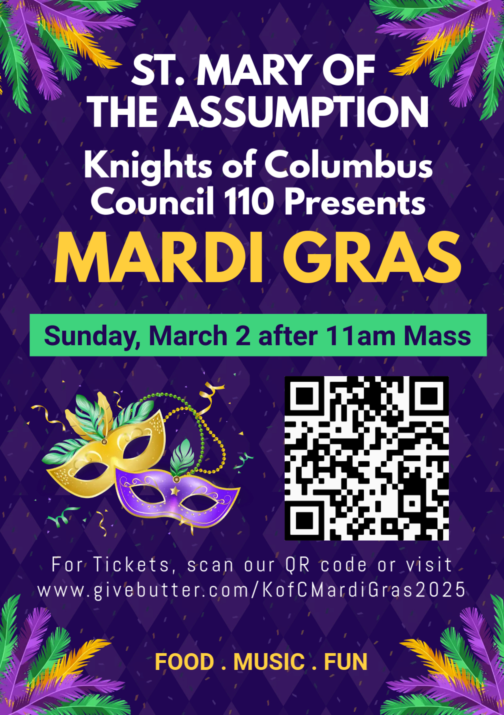 Campaign cover image for Mardi Gras 2025 at St. Mary's