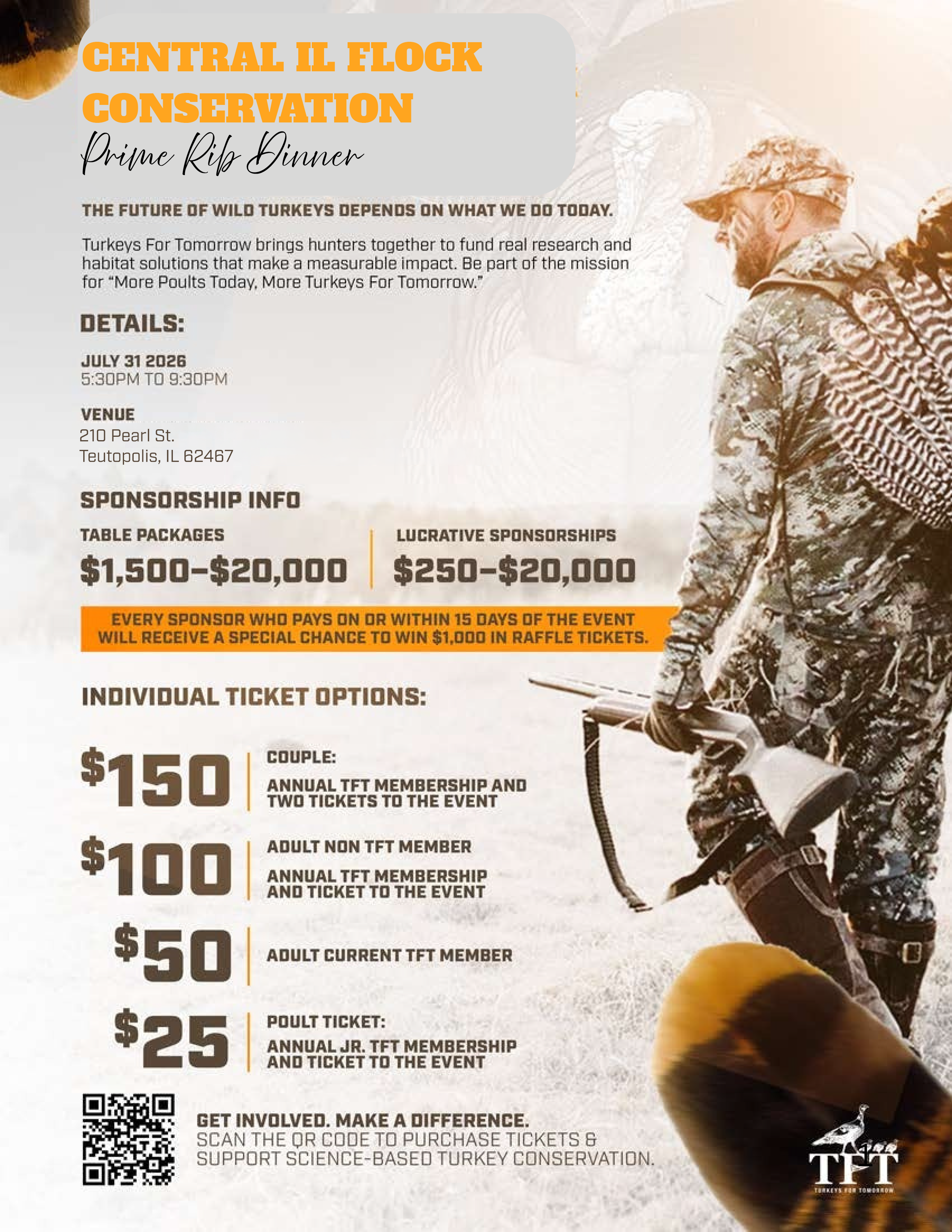 Campaign cover image for 7/31/26 | Central Illinois Flock Conservation Dinner