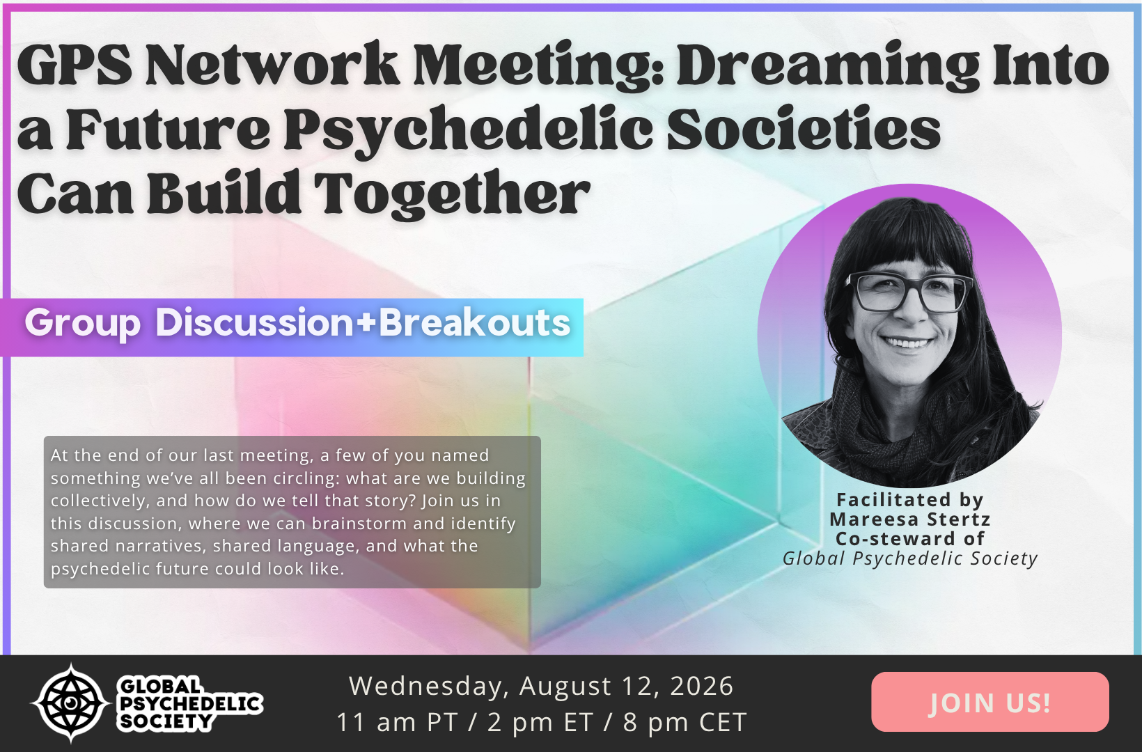 Campaign cover image for GPS Network Meeting: Dreaming Into a Future Psychedelic   Societies Can Build Together