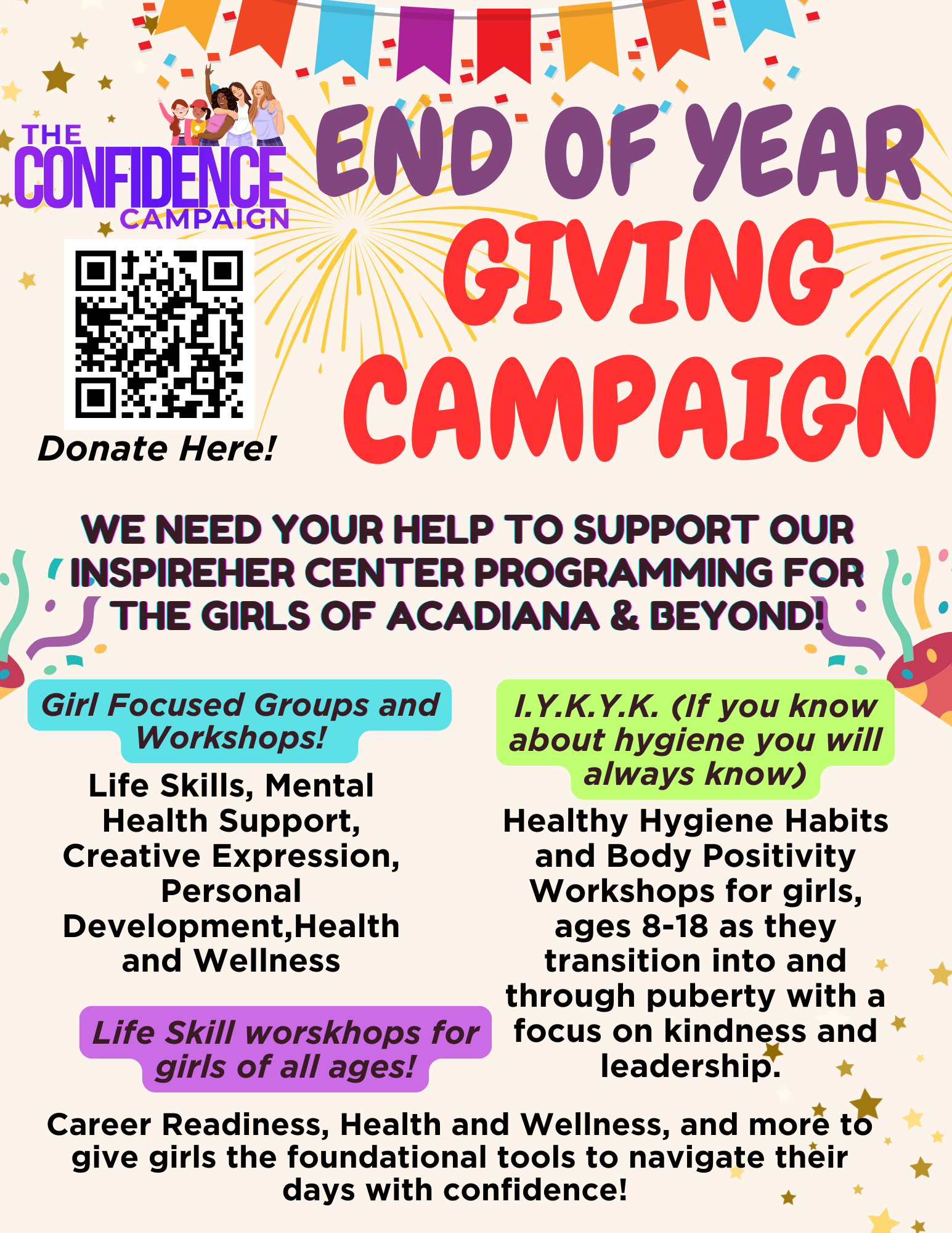 Campaign cover image for InspireHER Center End of the Year, SHOW YOUR LOVE Campaign!