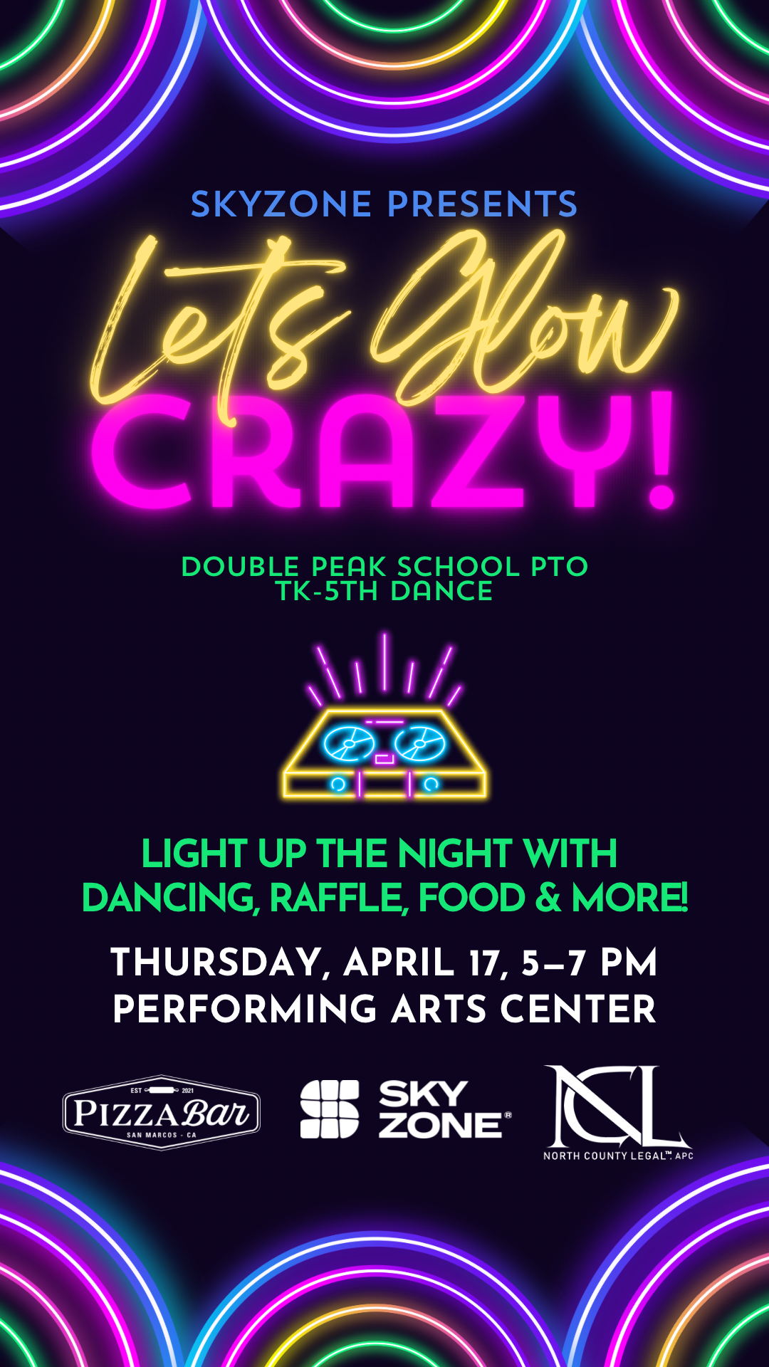 Campaign cover image for Skyzone Presents-Let's Glow TK-5th Family Dance