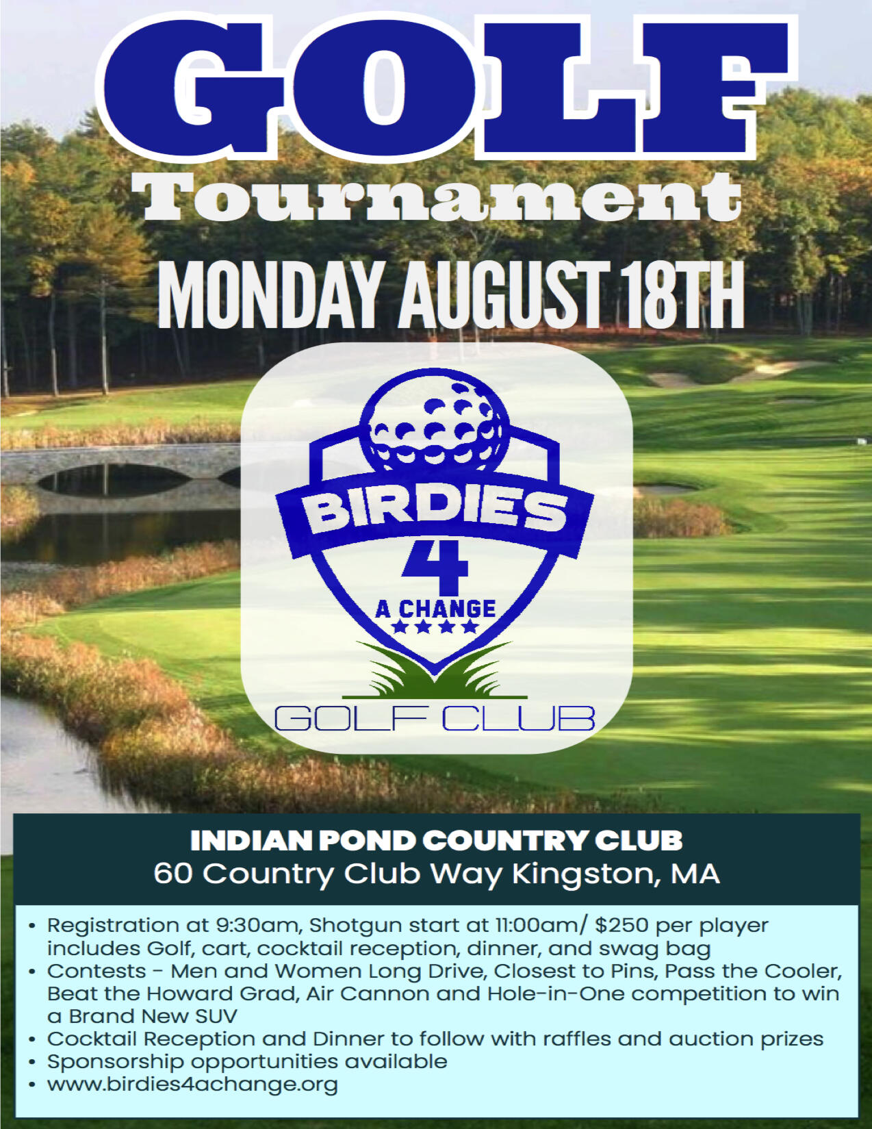 Campaign cover image for Birdies 4 A Change 2025 Annual Golf Tournament & Fundraiser