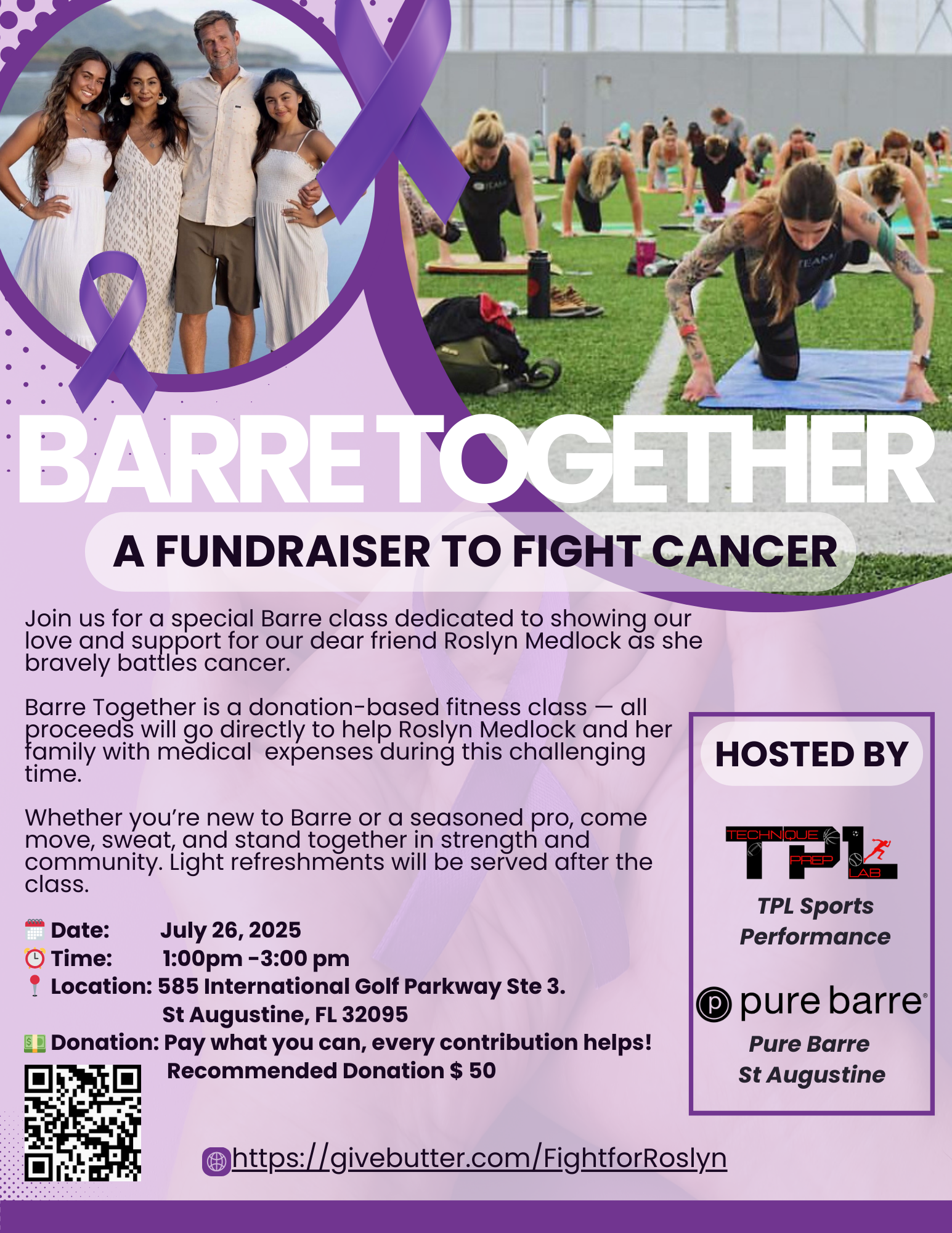 Campaign cover image for Barre Together: A Fundraiser Event to Fight Cancer