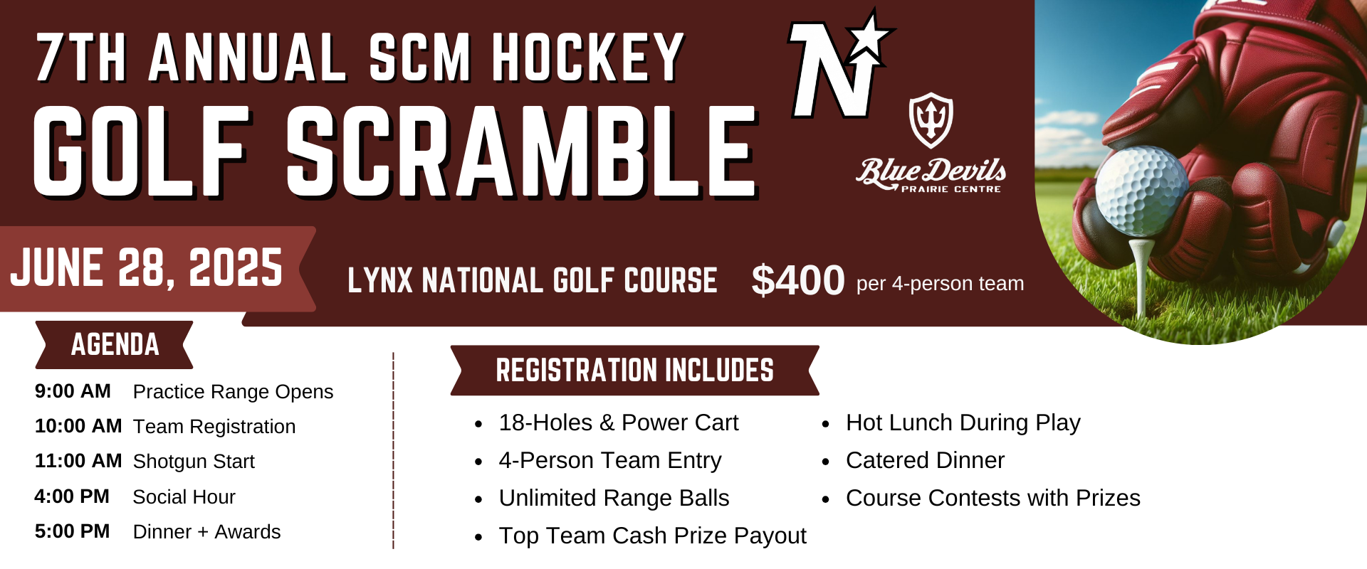 Campaign cover image for 2025 SCM Youth Hockey Golf Scramble
