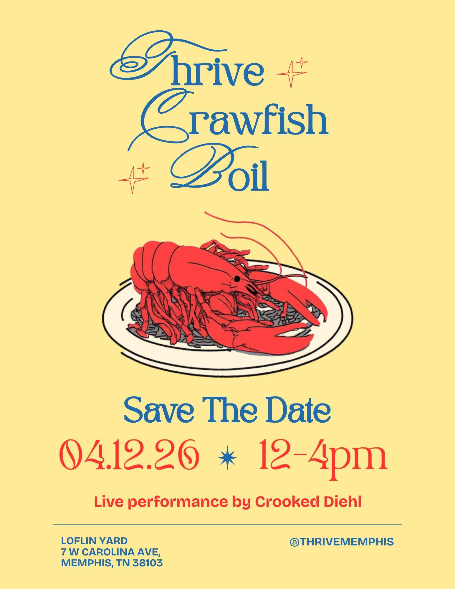 Campaign cover image for Fourth Annual Crawfish Boil Benefiting THRIVE Memphis