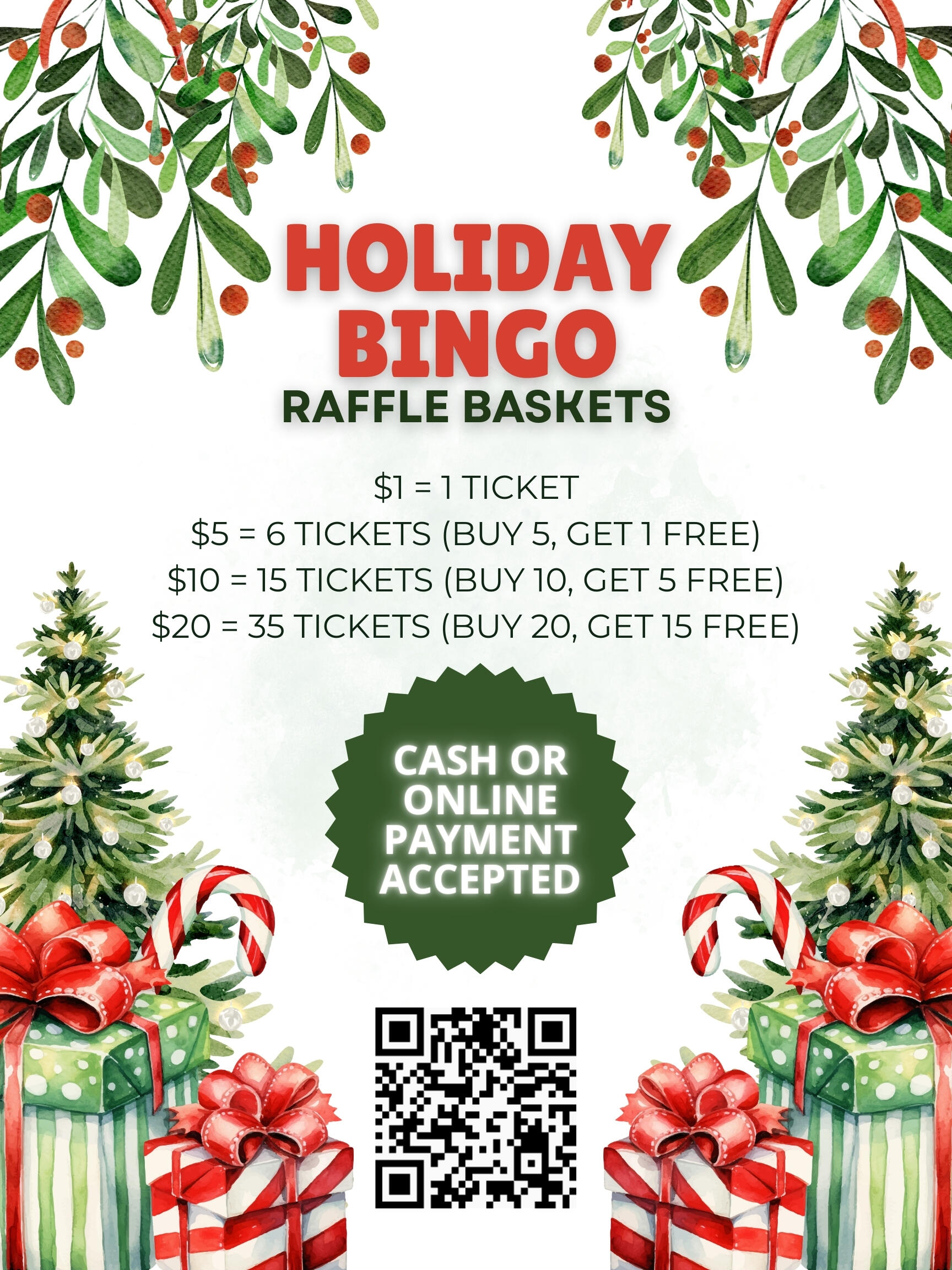 Campaign cover image for 🎟️ Holiday Bingo Themed Raffle Basket Fundraiser