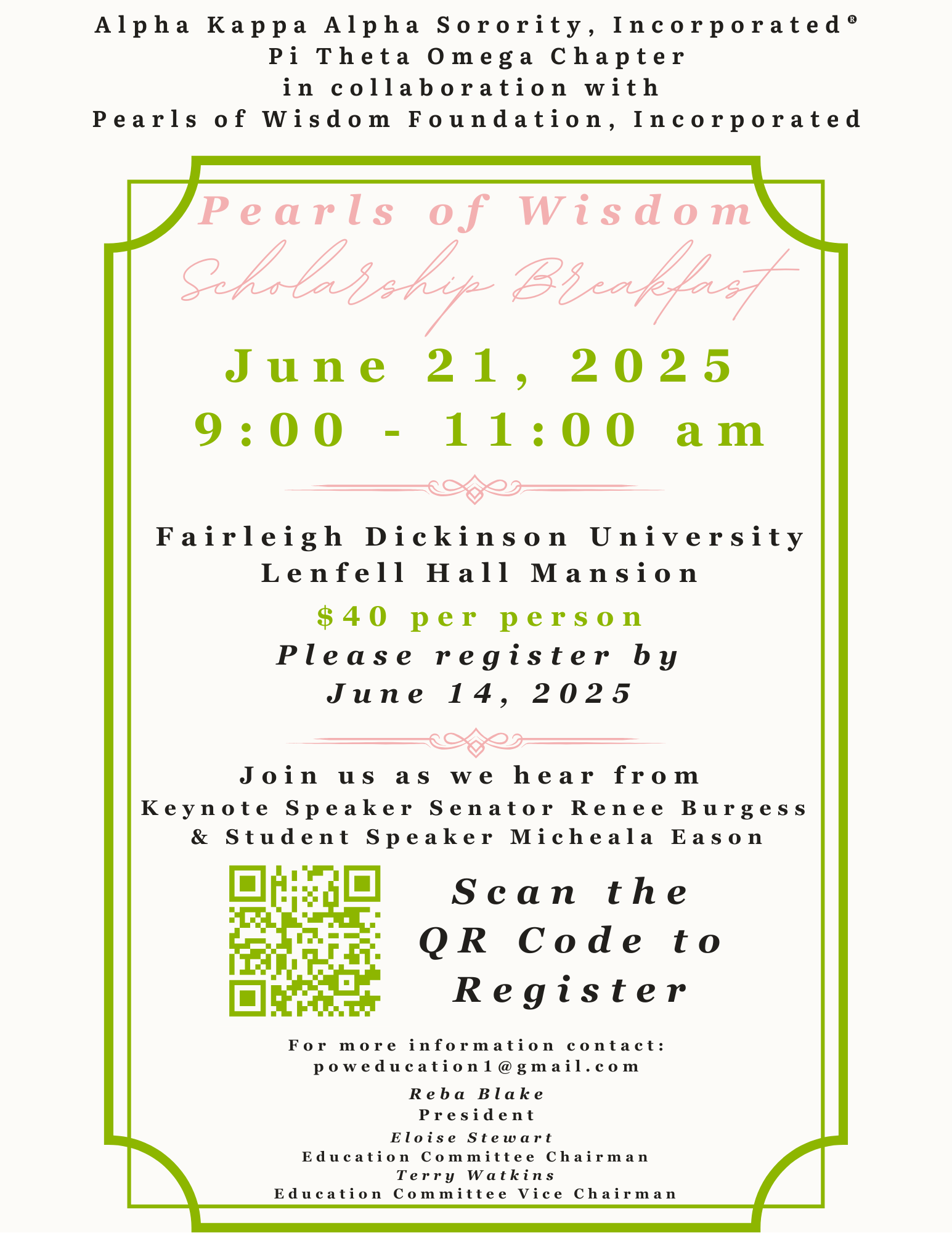 Campaign cover image for 2025 Pearls of Wisdom Scholarship Breakfast