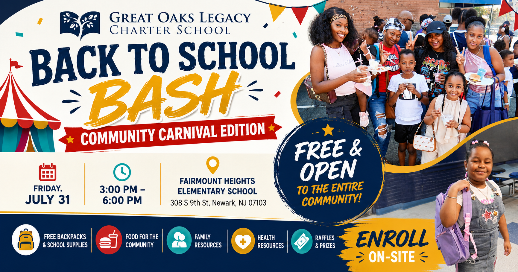 Campaign cover image for Back to School Bash Carnival in Fairmount Heights