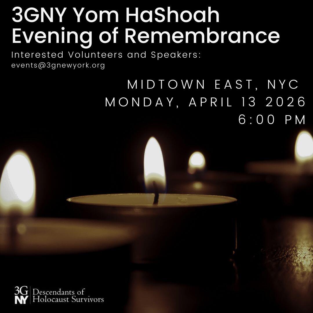 Campaign cover image for 3GNY Yom HaShoah Commemoration 2026