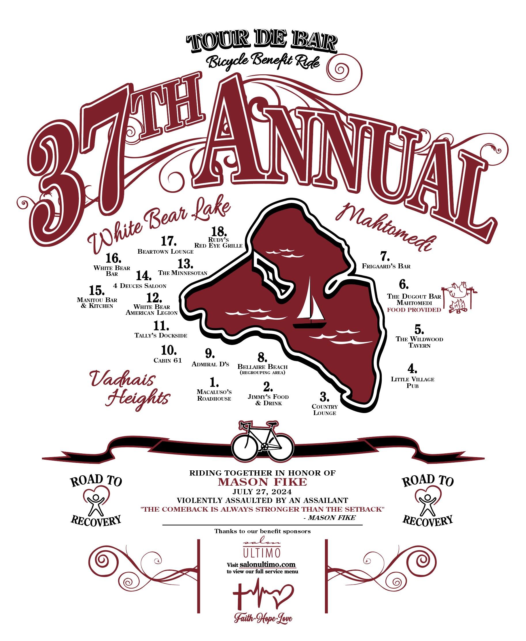 Campaign cover image for 37th Annual Tour De Bar Bicycle Benefit Ride