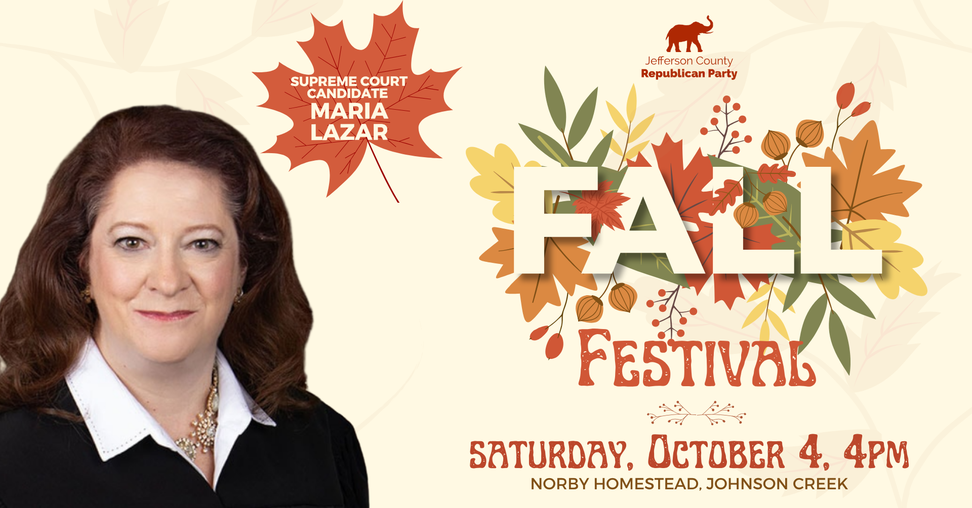 Campaign cover image for 2025 JCRP Fall Festival w/ Supreme Court Candidate Maria Lazar