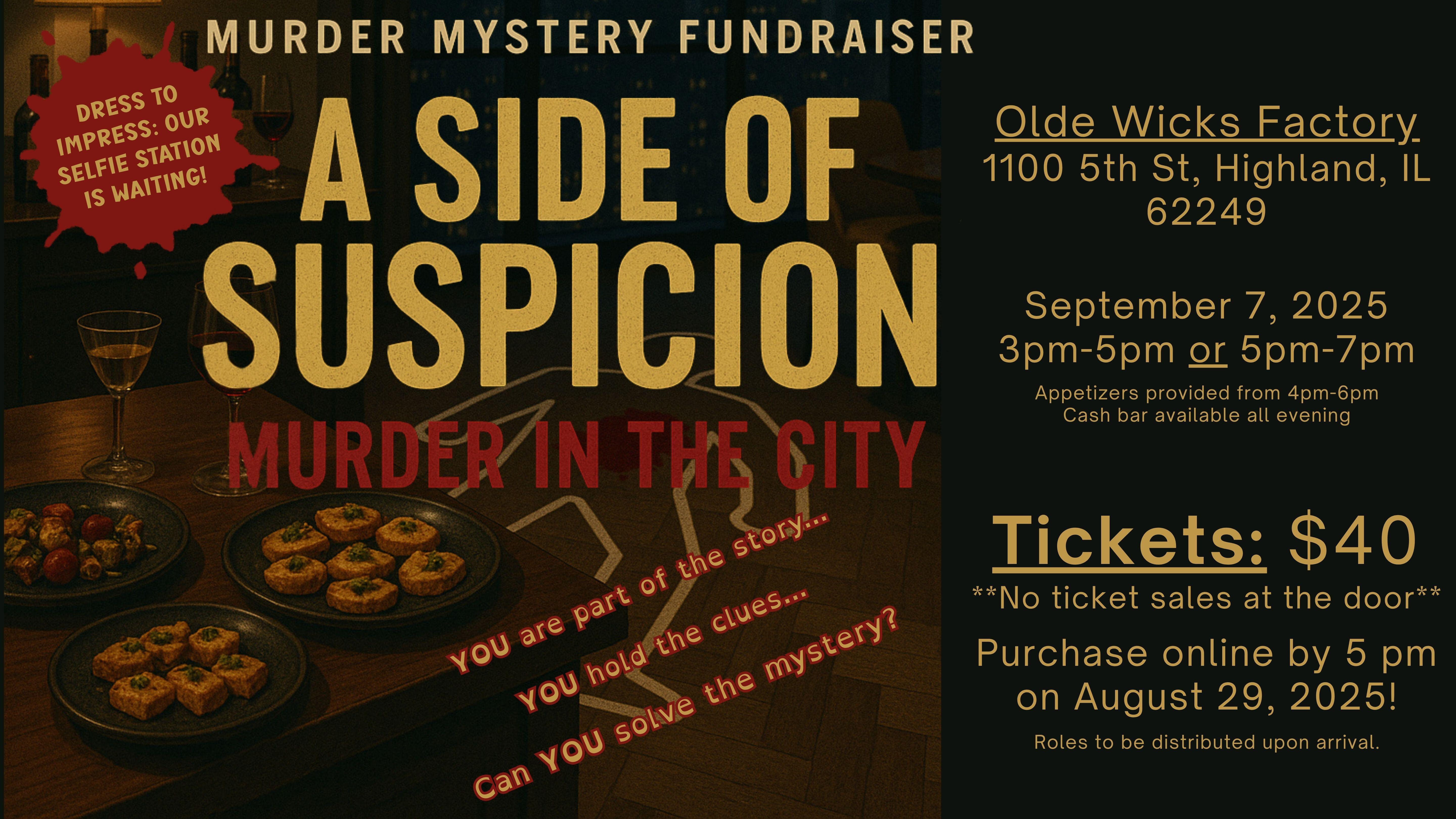 Campaign cover image for A Side of Suspicion: Murder in the City