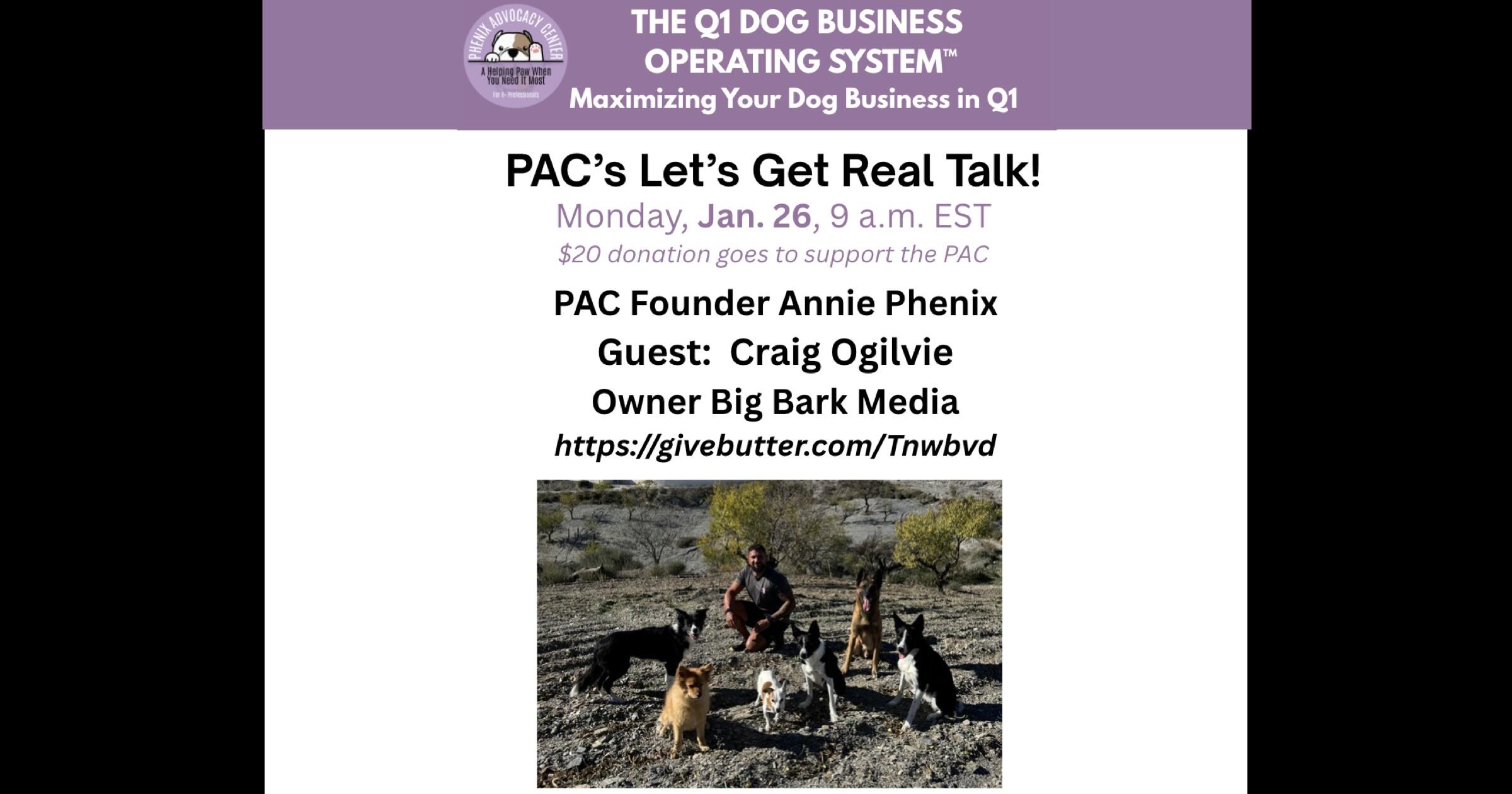 Campaign cover image for Craig Ogilvie:  THE Q1 DOG BUSINESS OPERATING SYSTEM™