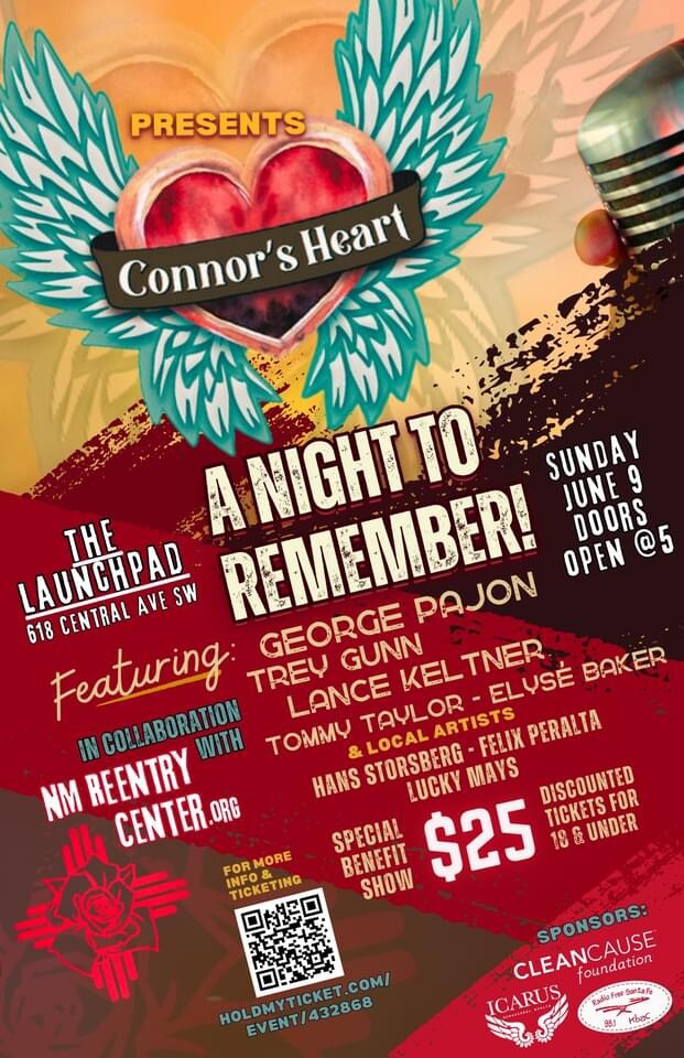 Campaign cover image for Connor's Heart ABQ Fentanyl Awareness Fundraising Concert