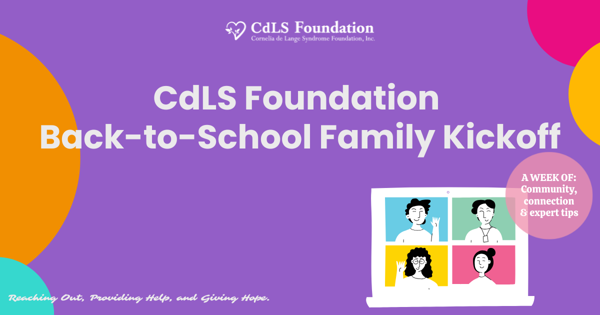 Campaign cover image for CdLS Foundation Back-to-School Family Kickoff