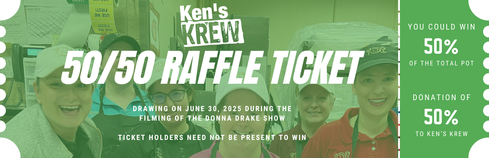 Campaign cover image for 50/50 Raffle for Mayhem Long Island on the Donna Drake Show