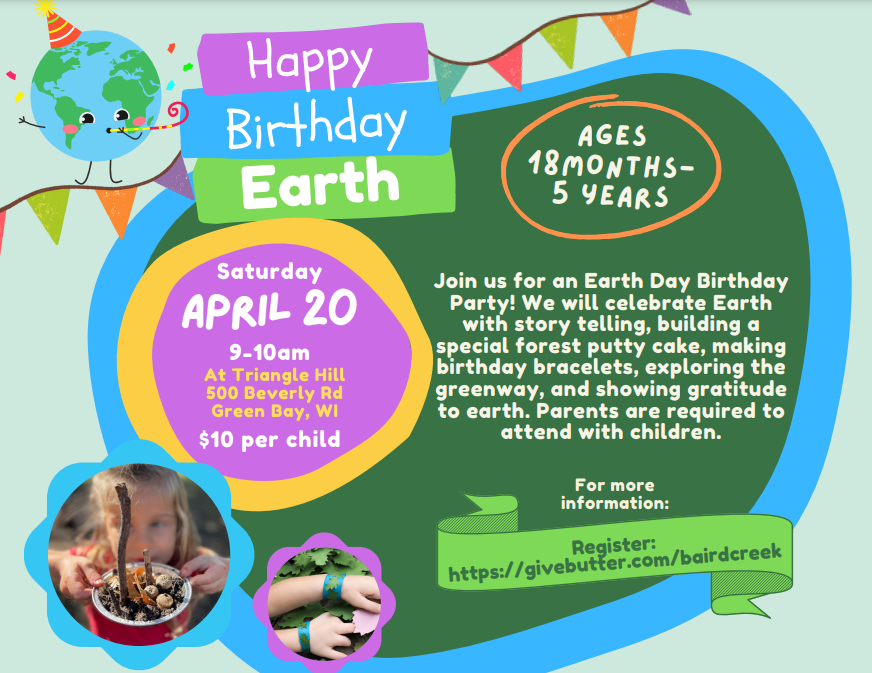 Campaign cover image for Baird Creek Little Explorers -  Earth Day Pop Up Party!