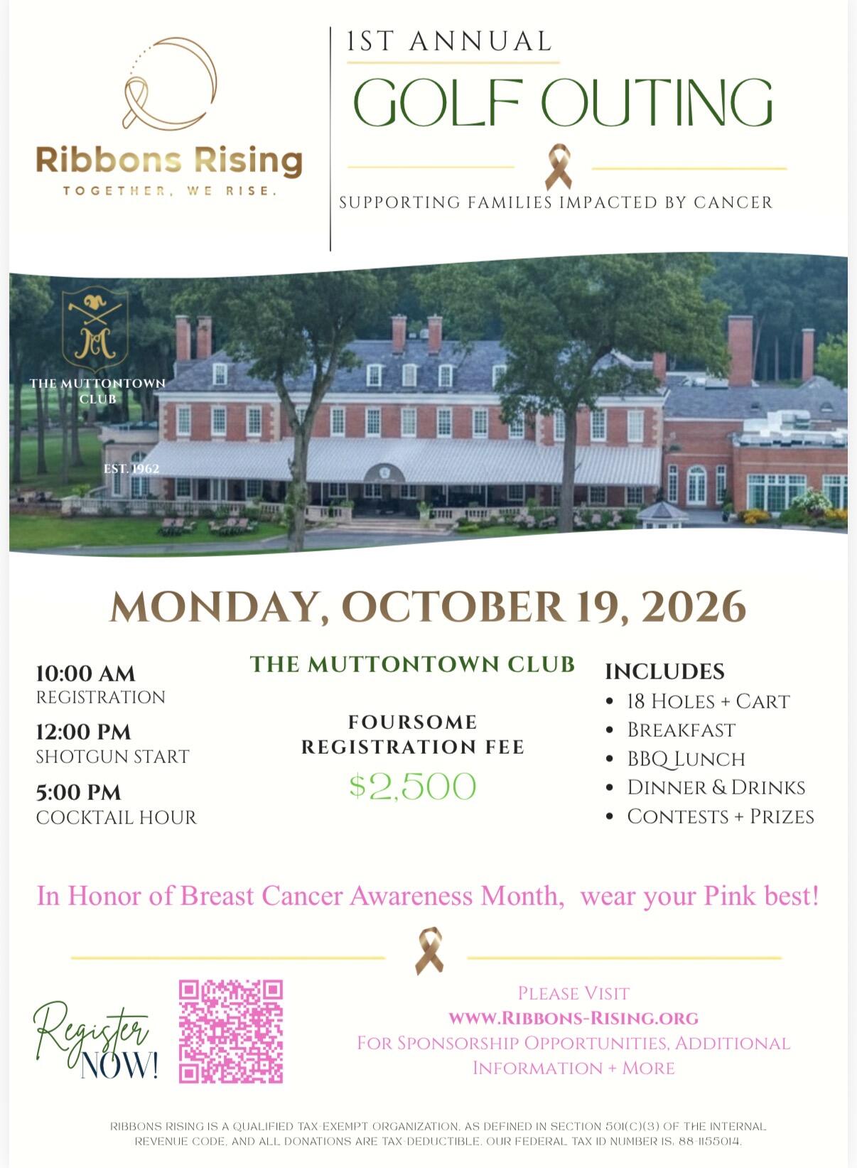 Campaign cover image for Ribbons Rising 1st Annual Golf Outing