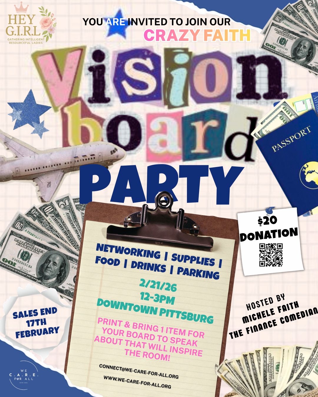 Campaign cover image for Crazy Faith Vision Board Party ✨