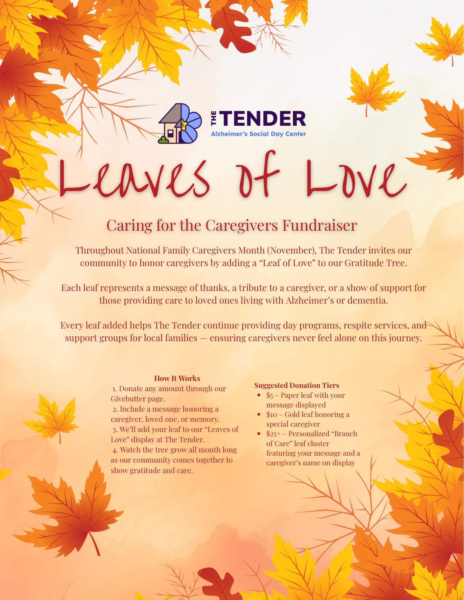 Campaign cover image for Leaves of Love for National Caregivers Month