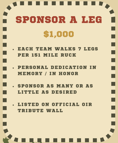 Campaign cover image for OIR Sponsor A Leg