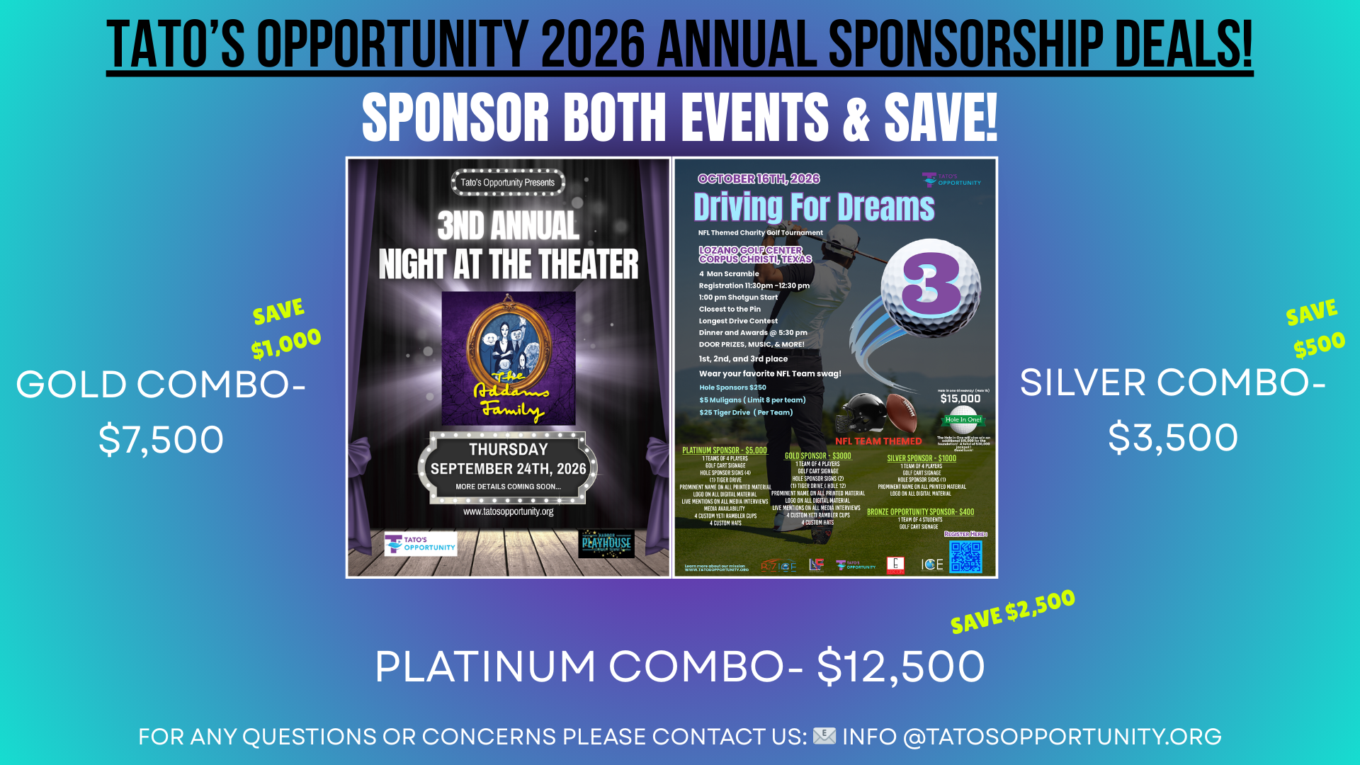 Campaign cover image for Tato's Opportunity 2026 Annual Sponsorship Deals!
