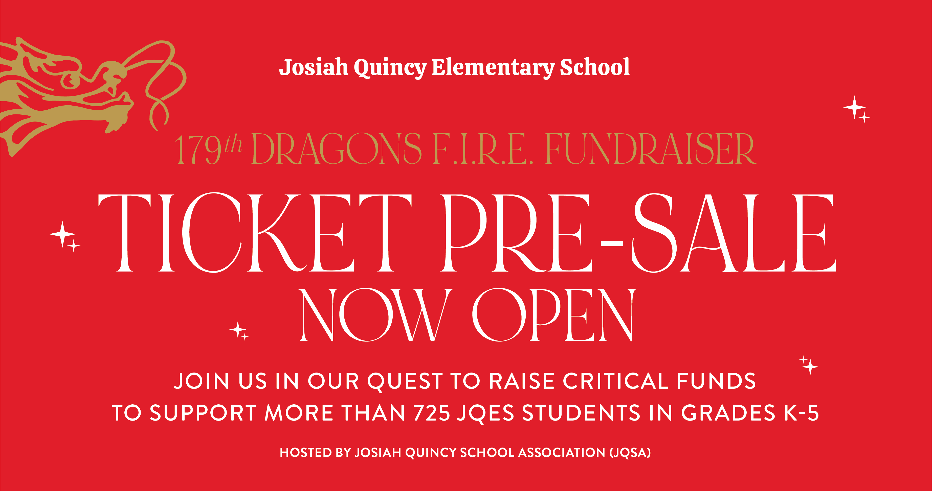 Campaign cover image for 179th Anniversary Josiah Quincy Elementary School Dragons F.I.R.E. Fundraiser