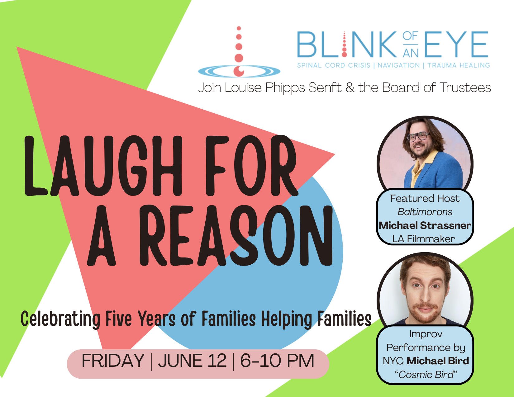 Campaign cover image for LAUGH FOR A REASON with Host Michael Strassner and Improv Entertainer Michael Bird