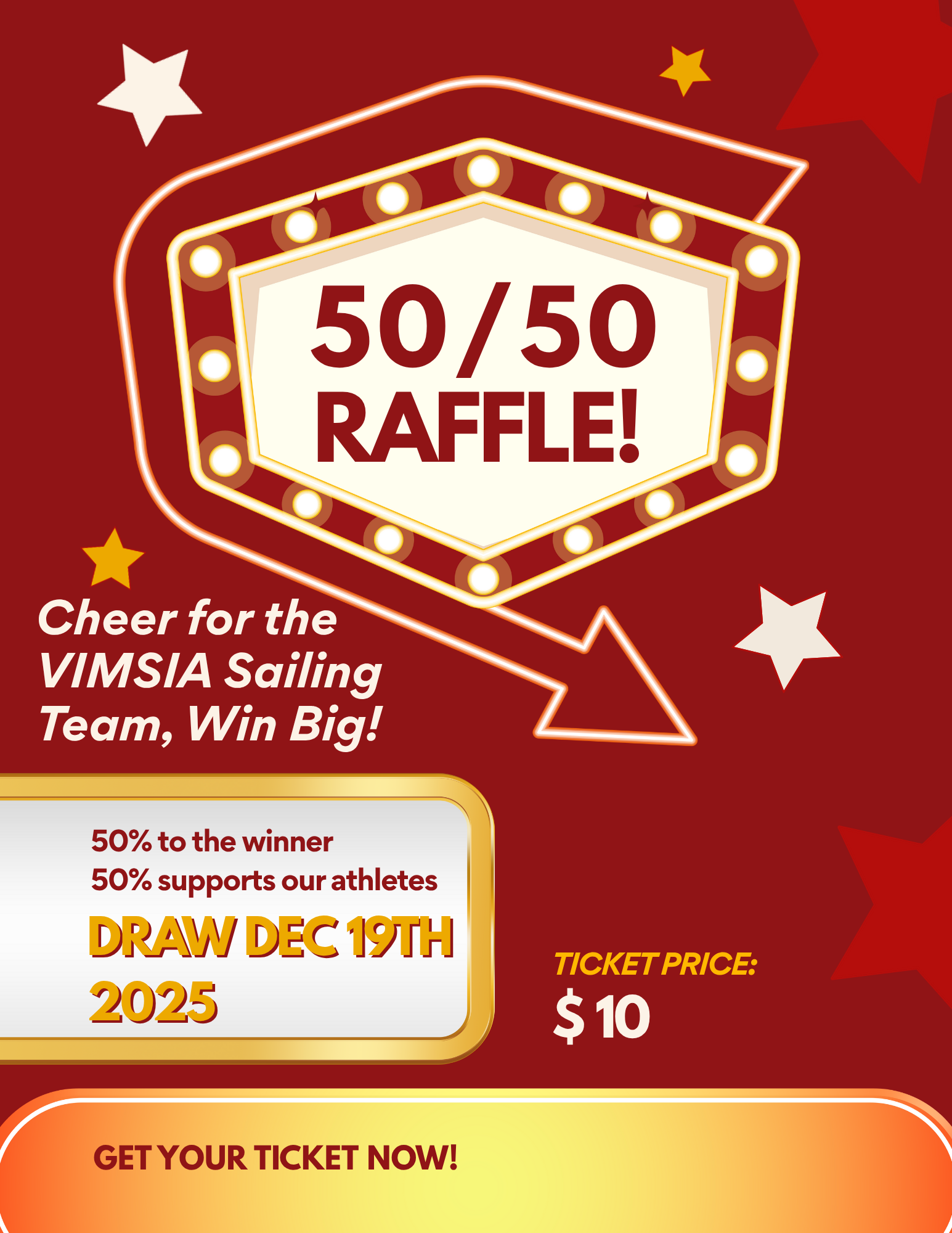 Campaign cover image for VIMSIA Sailing Team 50/50 Raffle