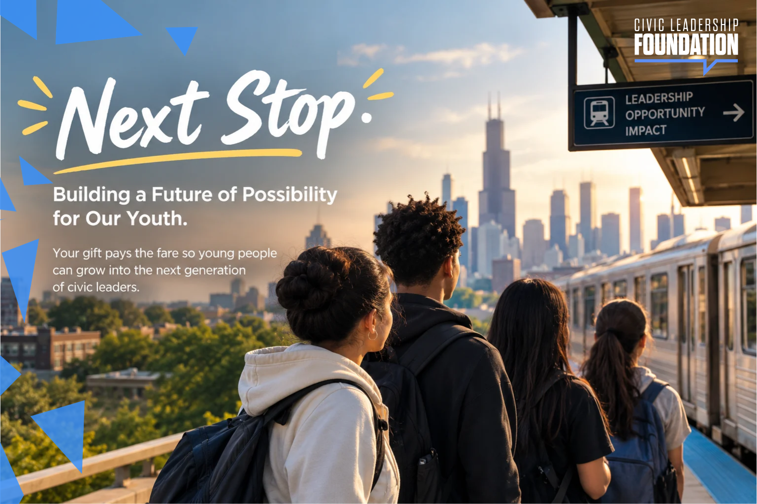 Campaign cover image for Next Stop. Building a Future of Possibility for Our Youth.