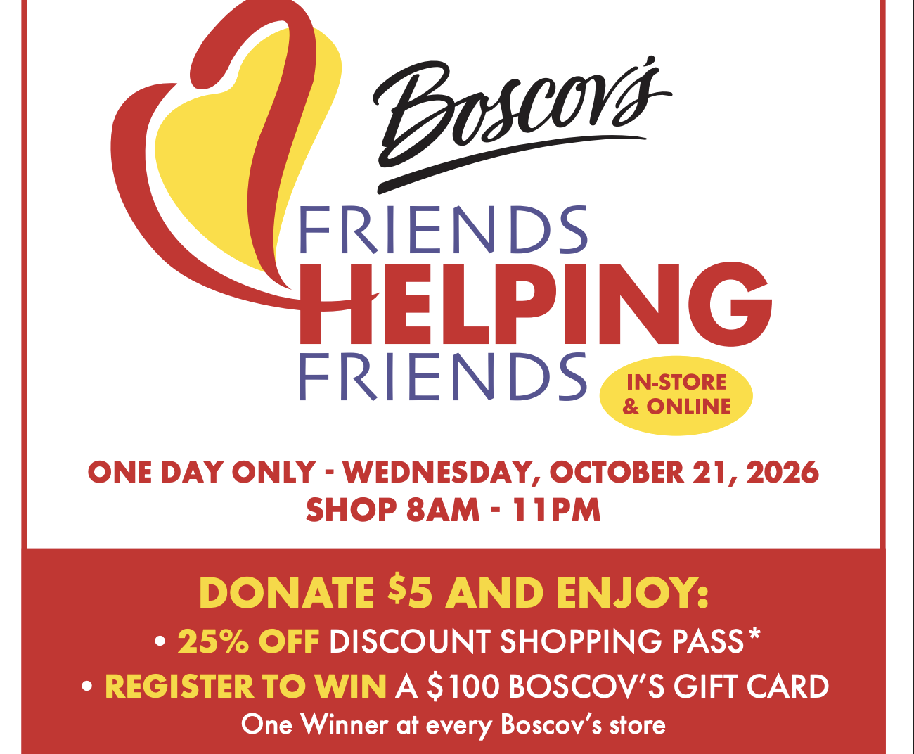 Campaign cover image for Resurrection Catholic School Boscovs 25% OFF Shopping Pass