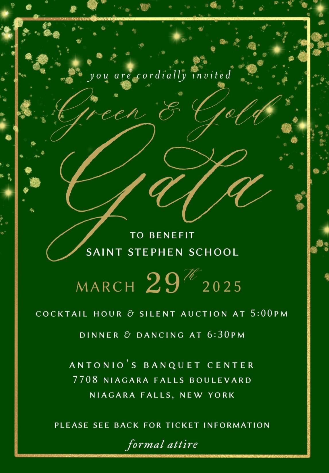 Campaign cover image for 2025 St. Stephen School's Green & Gold Gala