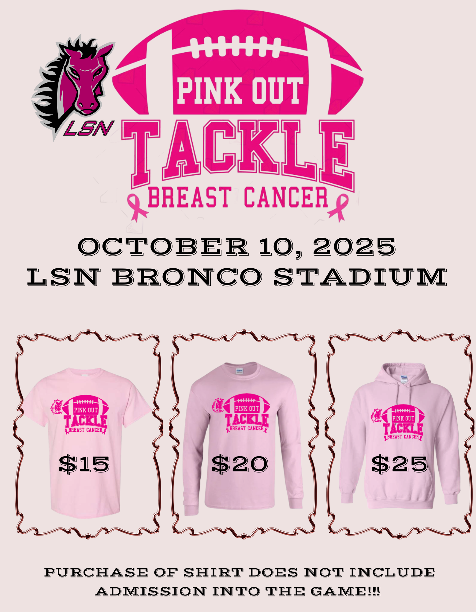 Campaign cover image for Pink Out Tackle Cancer Shirts