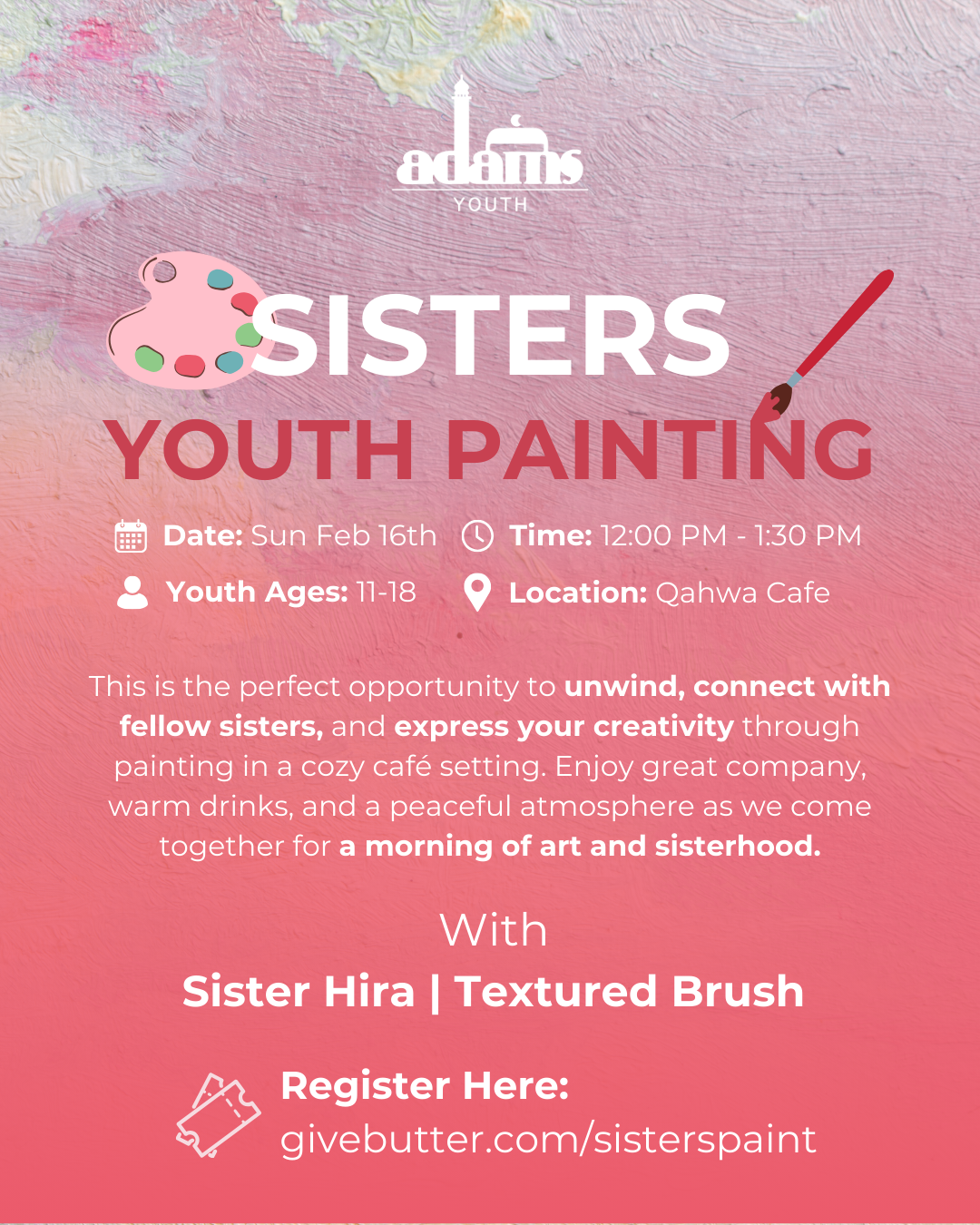 Campaign cover image for Sisters Youth Painting at Qahwa