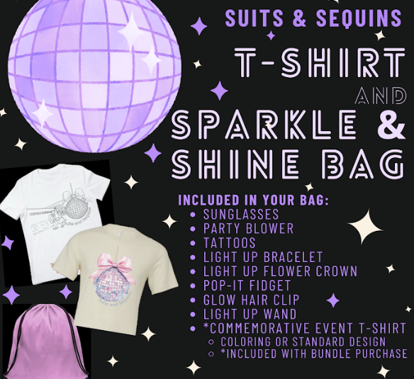 Campaign cover for Suits & Sequins 2026- Sparkle & Shine Bags Day Of