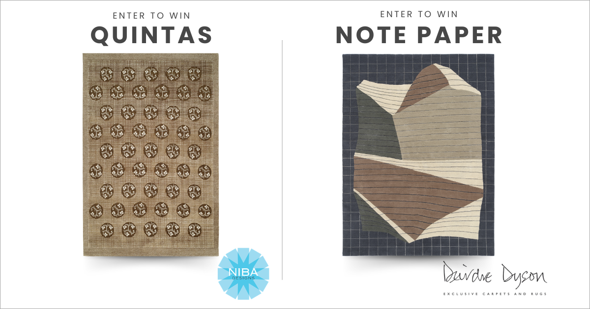 Campaign cover image for GoodWeave's raffle returns with two luxury rugs from NIBA Designs and Deirdre Dyson!