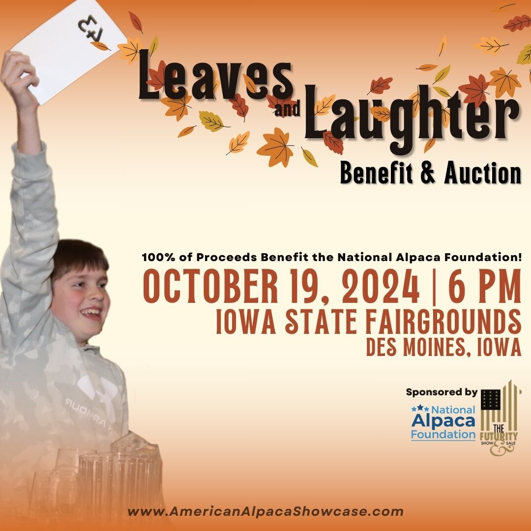 Campaign cover image for Leaves & Laughter Benefit Auction at the American Alpaca Showcase + Online!