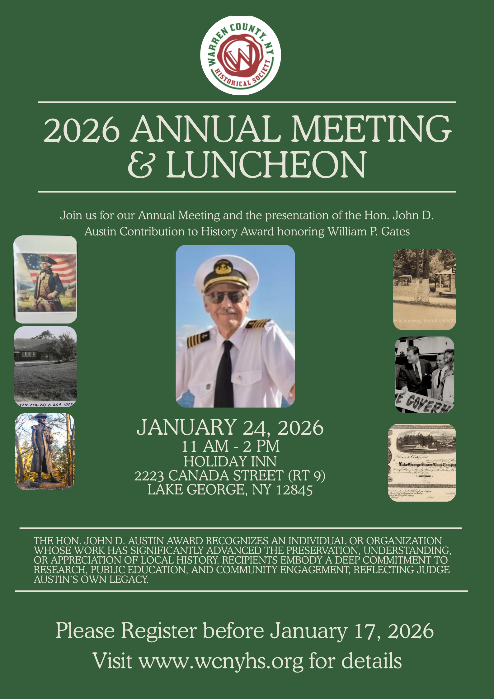 Campaign cover image for 2026 Warren County Historical Society Annual Meeting & Luncheon