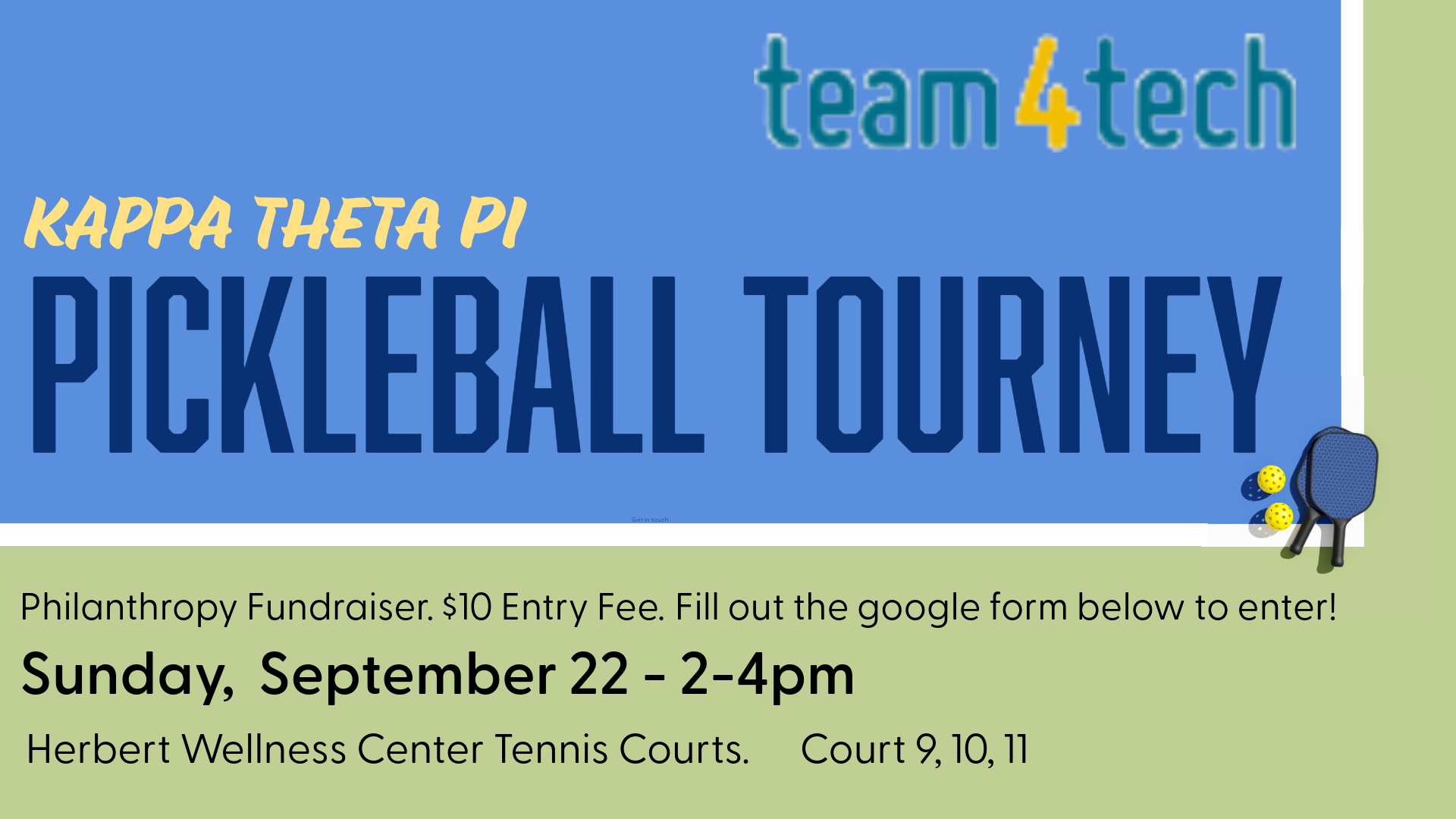 Campaign cover image for Fall 24- KTP Pickleball Benefiting Team4Tech