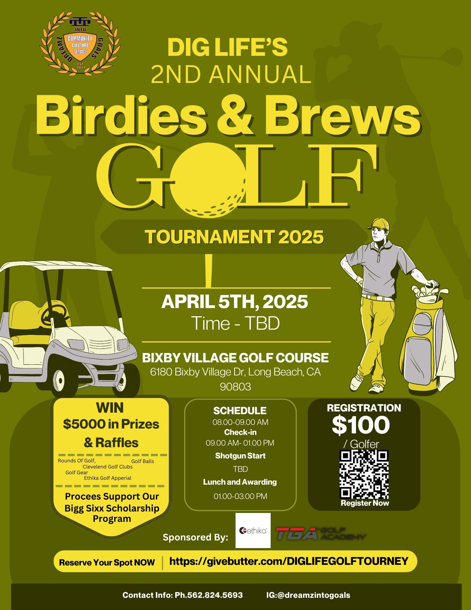 Campaign cover image for 2nd Annual DIG LIFE's "Birdie & Brews Golf Tourney