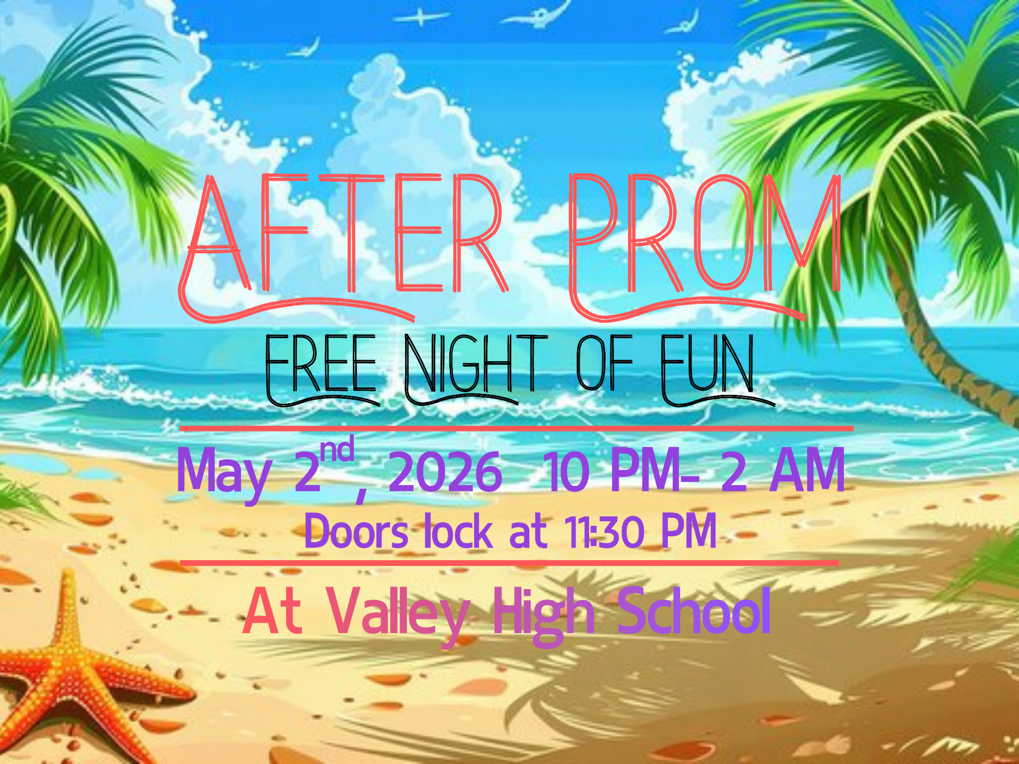 Campaign cover image for Support Valley HS After Prom 2026