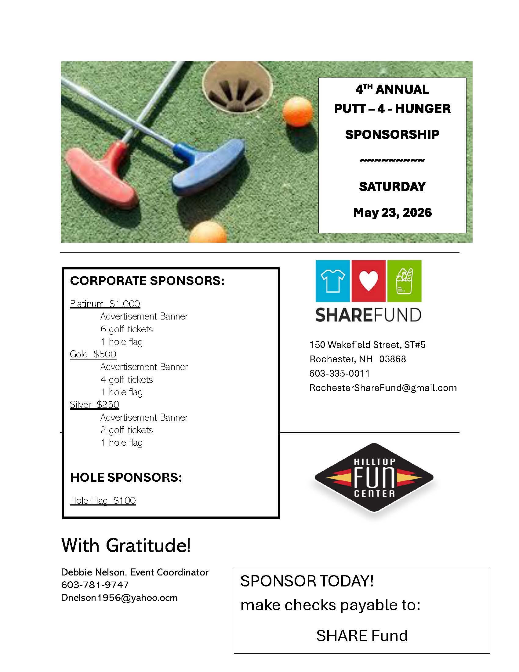 Campaign cover for 2026 Putt 4 Hunger Sponsorship