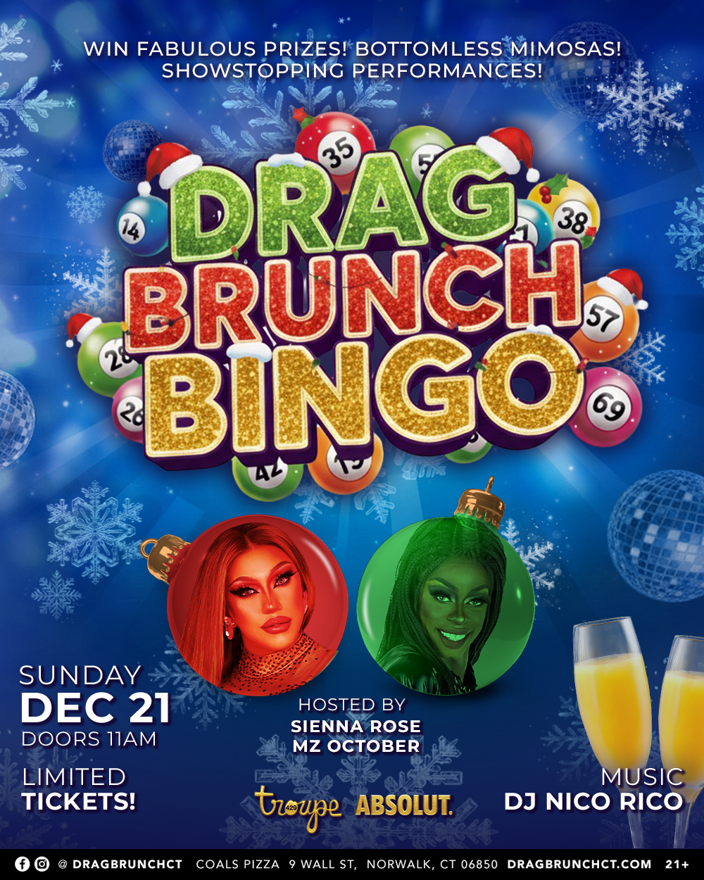 Campaign cover image for Drag Brunch CT : BINGO PARTY BRUNCH! (11:00AM - SUN DEC 21, 2025