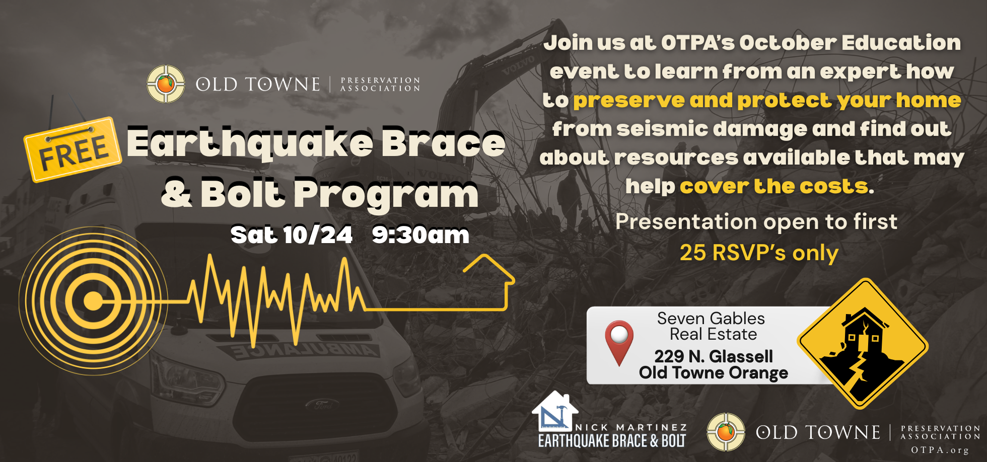 Campaign cover image for OTPA "Earthquake Brace & Bolt" Program