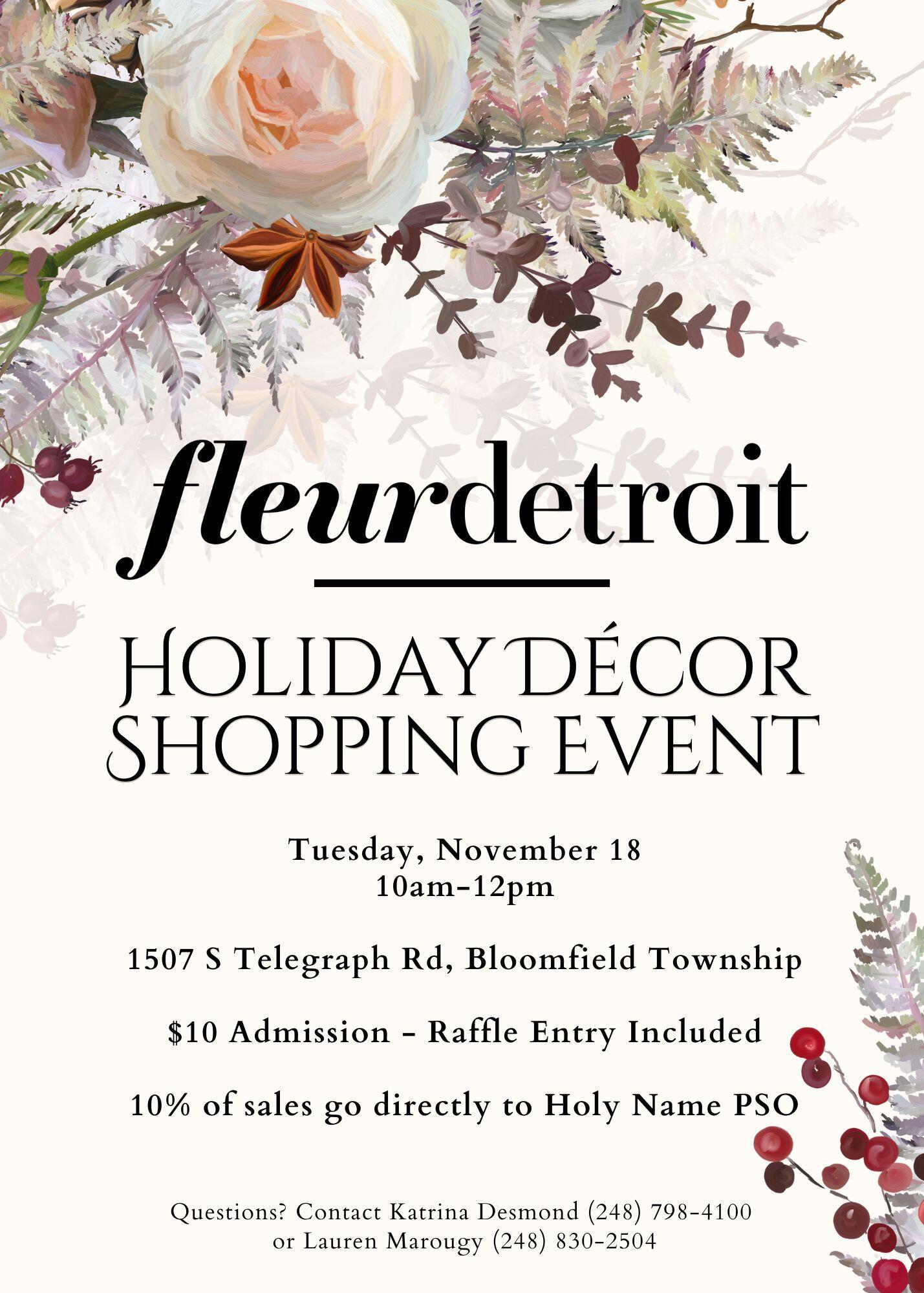 Campaign cover image for Holy Name PSO Retail Event @ Fleur Detroit