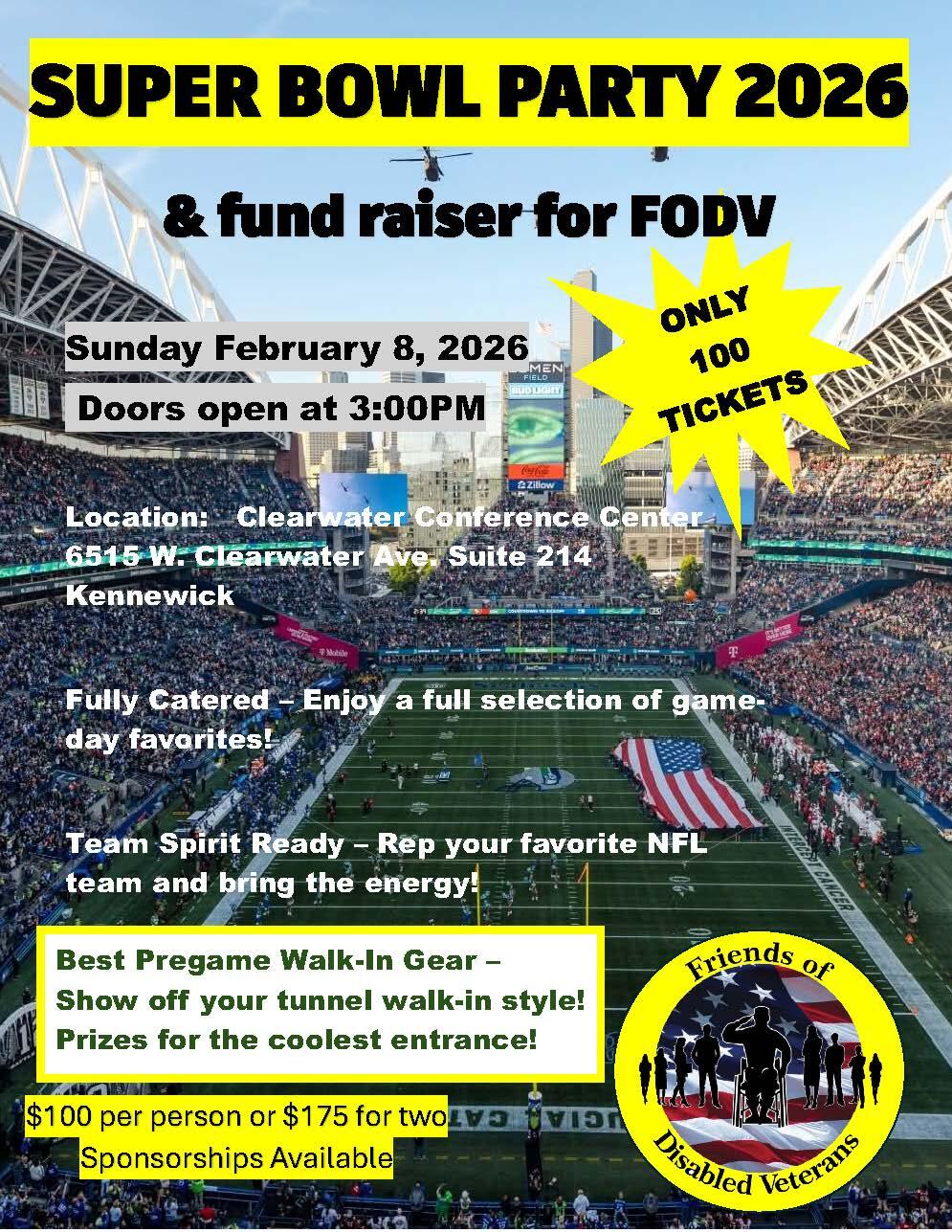 Campaign cover image for SUPERBOWL PARTY and fund raiser